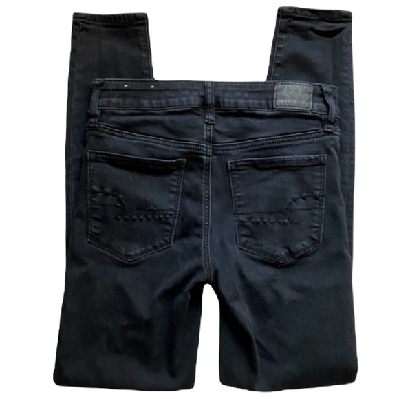 American Eagle Distressed Jegging Dark Black Wash - Ripped Jean - size 2 - Picture 5 of 9